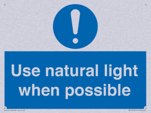 Use natural light when possible